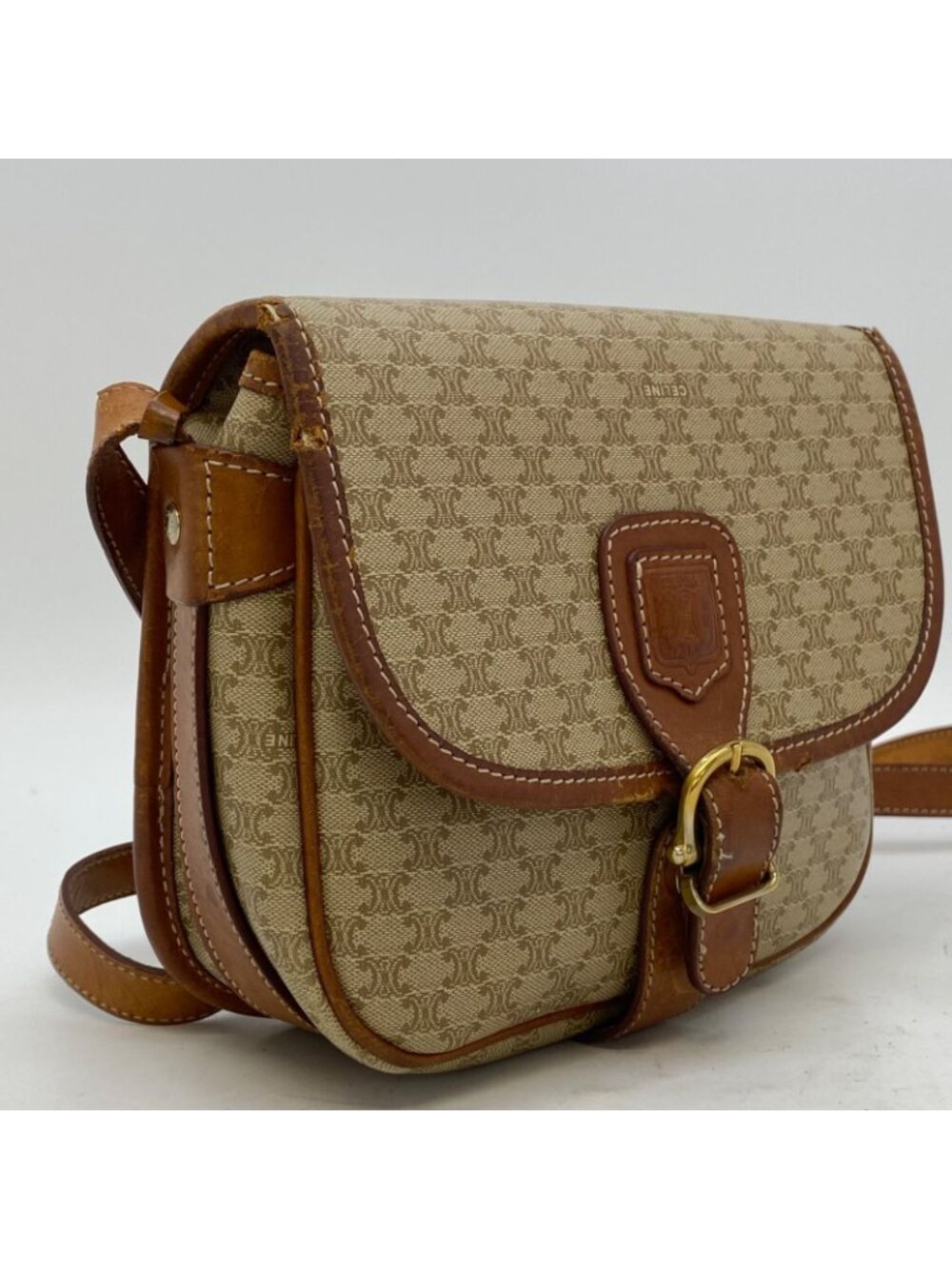 Celine Shoulder Bag Pochette White Macadam - Picture 6 of 15